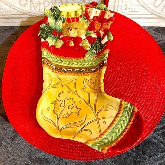 Fitz and Floyd Bountiful Holiday Elongated Tray NWT - Picture 1 of 11